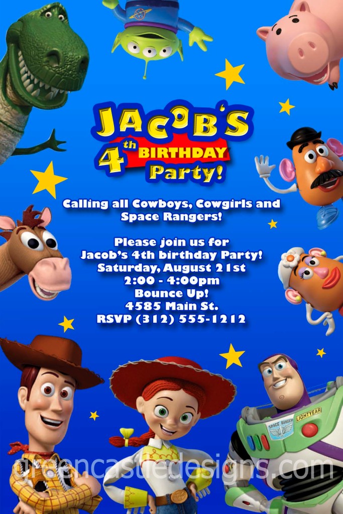 Toy Story Birthday  Party 
Invitation Custom Photo Woody Buzz Lightyear  Jessie 4x6 express