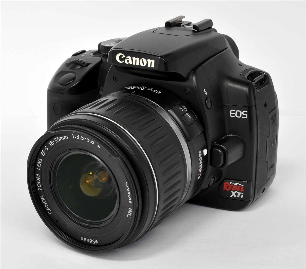 Canon EOS Digital Rebel XTi 400D Black 10.1MP DSLR Camera Kit w/18-55mm