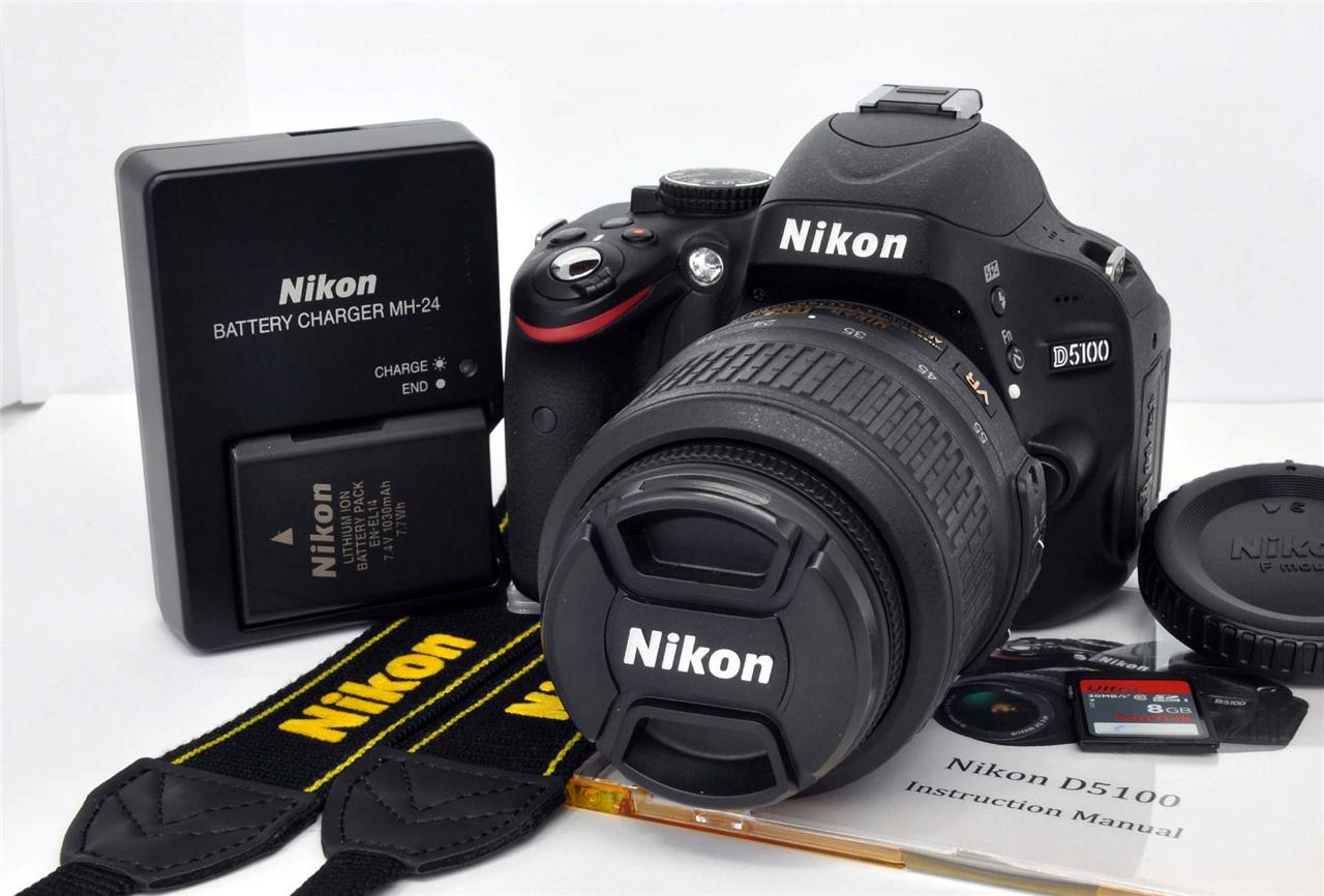 Nikon D5100 16.2 MP Digital DSLR Camera Kit w / AF-S DX 18-55mm 3.5-5