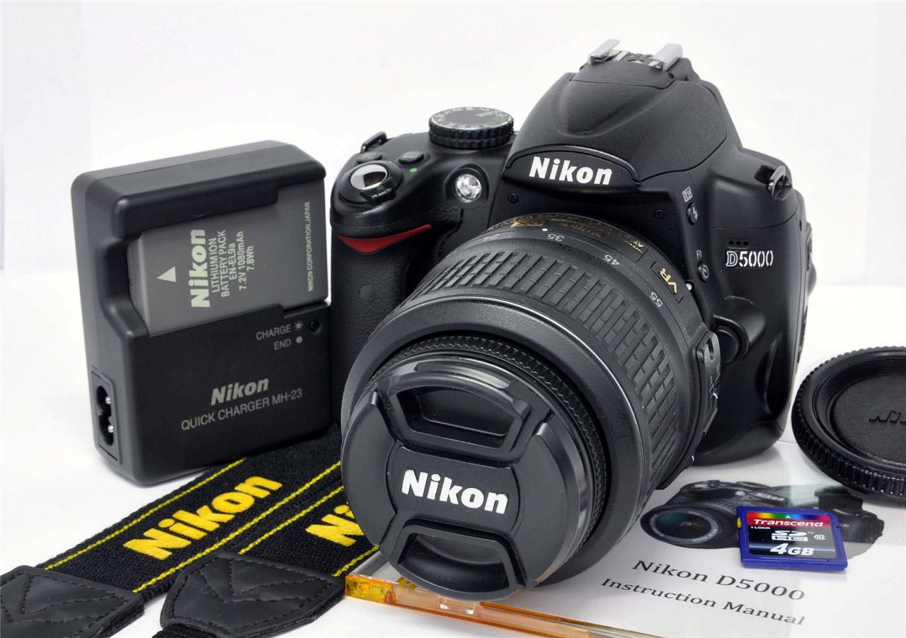 Nikon D5000 12.3 MP Digital DSLR Camera Kit w/AFS DX VR 1855mm 3.55