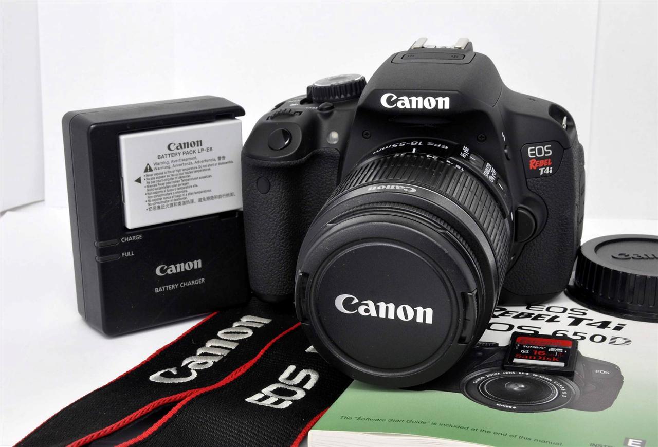 Canon EOS Digital Rebel T4i 650D 18.0 MP DSLR Camera Kit EFS 1855mm