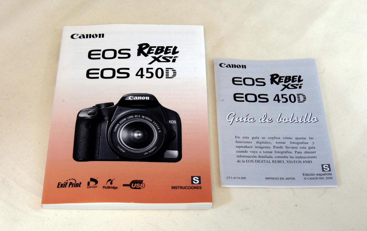 Canon EOS Rebel XSi 450D Español Manual Instrucciones y Guía de