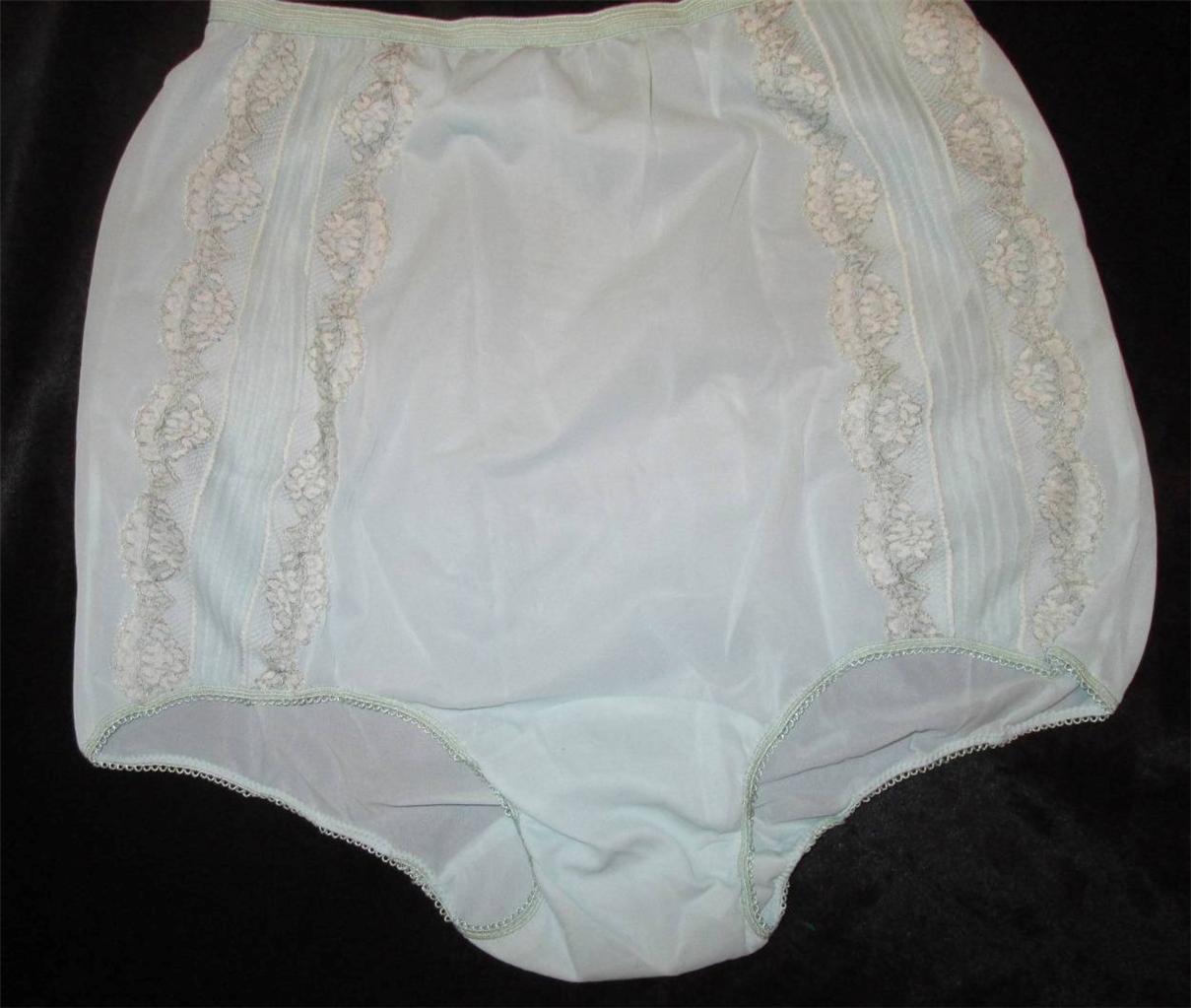 VINTAGE PANTIES ROGERS NEW ! TRICOT NYLON LACE PANELS MUSHROOM GUSSET