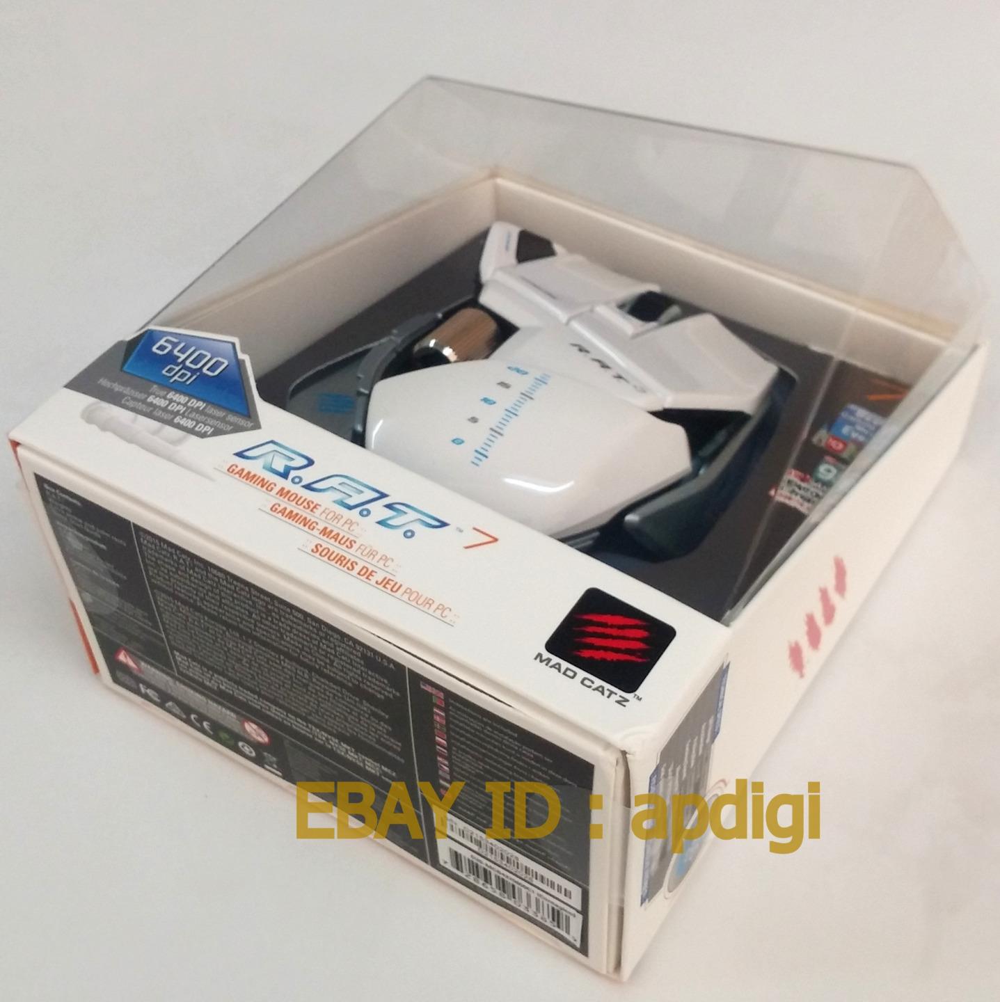 mad catz pc mcz r a t 7 rat gaming mouse white ebay mad catz pc mcz r a t 7 rat gaming mouse white ebay