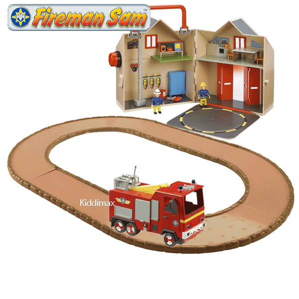 NEW FIREMAN SAM DELUXE RESCUE PLAYSET WITH ROAD TRACK | eBay