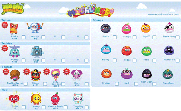 moshi monsters minifigures