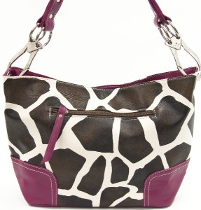 NEW GIRAFFE RED TRIM HANDBAG PURSE TOTE HOBO SATCHEL