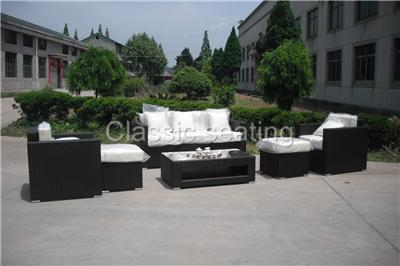 Resin Wicker Patio Furniture Sets on Luxury Wicker Patio Sofa Set Furniture In Outdoor   Ebay