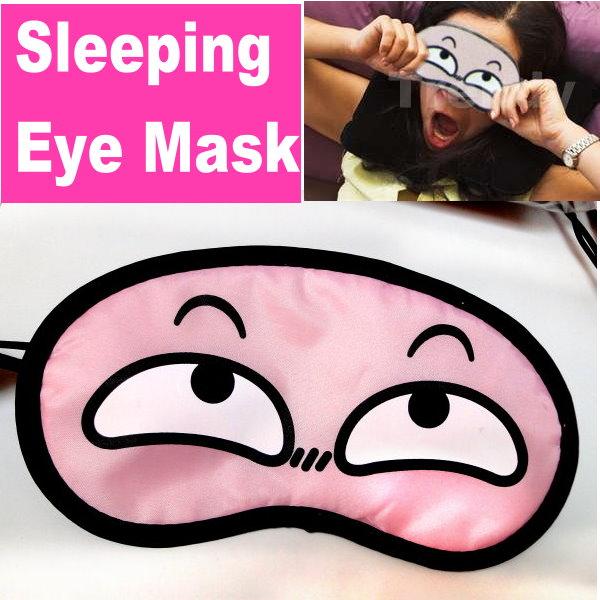 Funny Fun Cute Cartoon Lovely Sleeping Eye Mask Blindfold Travel Aid
