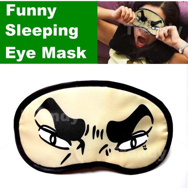 Funny Fun Cute Cartoon Lovely Sleeping Eye Mask Blindfold Travel Aid