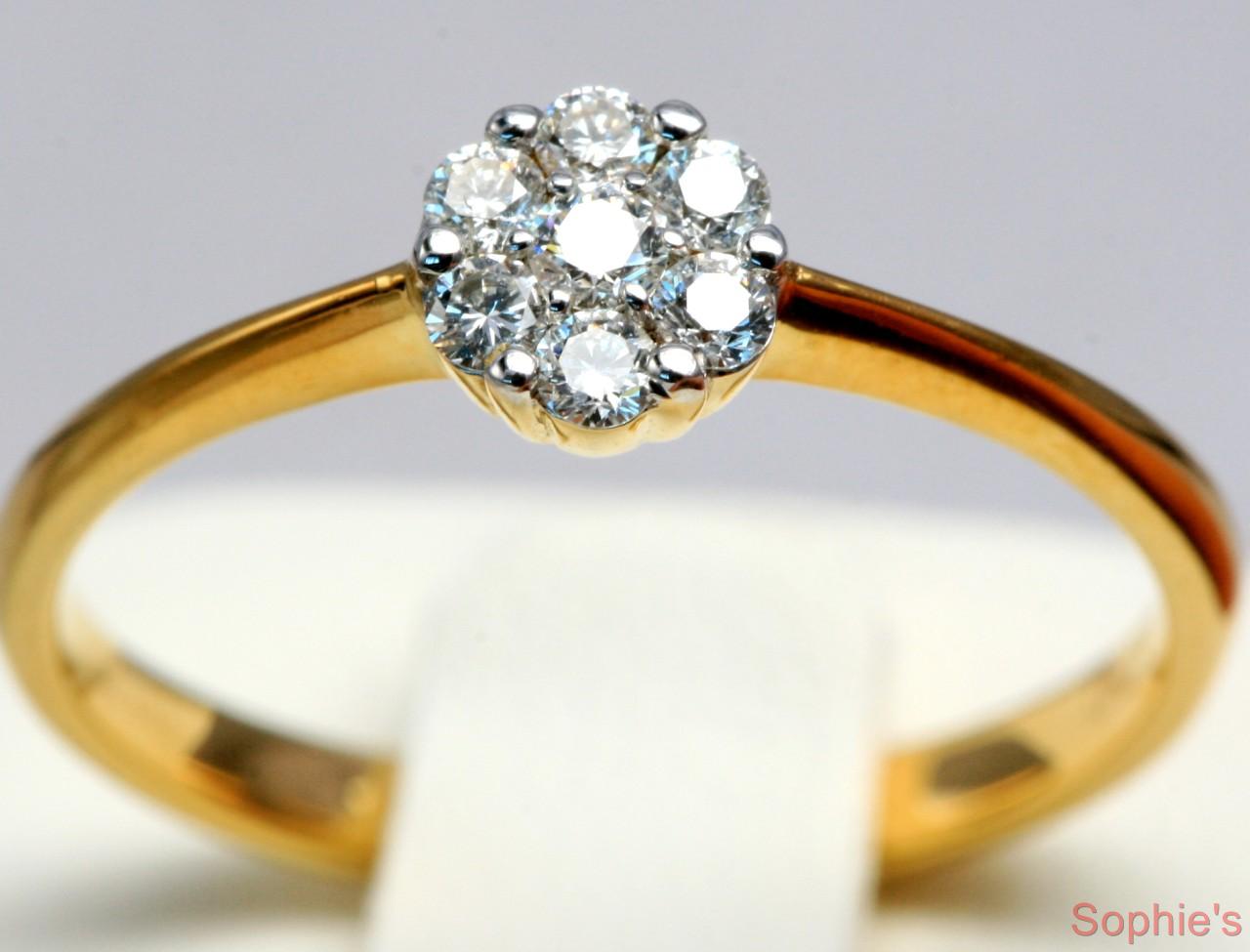 Round cluster diamond engagement rings
