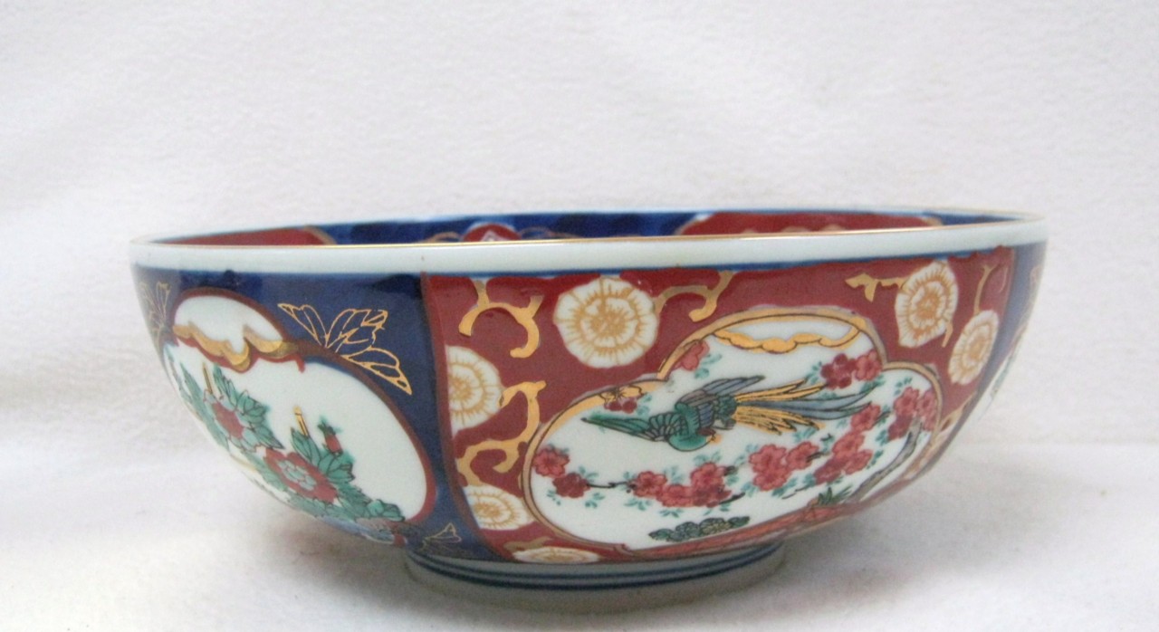 GOLD IMARI JAPANESE HANDPAINTED PORCELAIN BOWL eBay