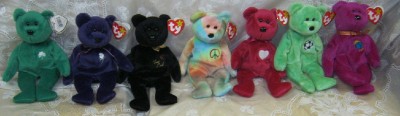 Peace Beanie Baby on Lot Of  7  Ty Beanie Babies Collection   Ebay