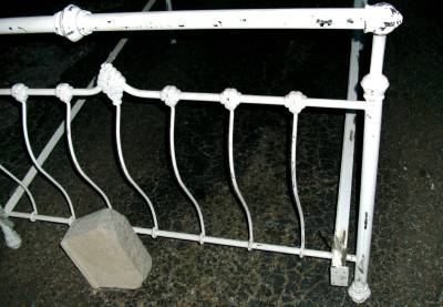 iron cast rails antique bed sleigh frame metal