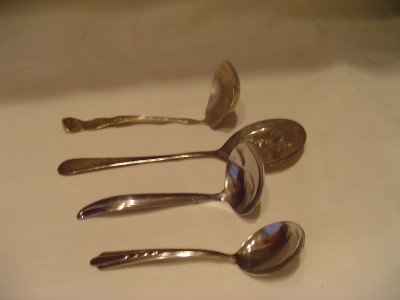 OLD Vintage Spoons Ladles Sheffield Silverplated Silver