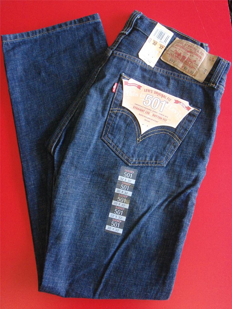 Levis 501 0422 MEN Jean DARK Sand Straight LEG Original