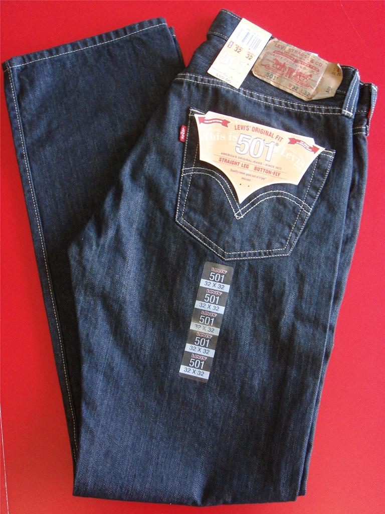 Levis 501 0536 MEN Jean DARK Blue Straight LEG Original