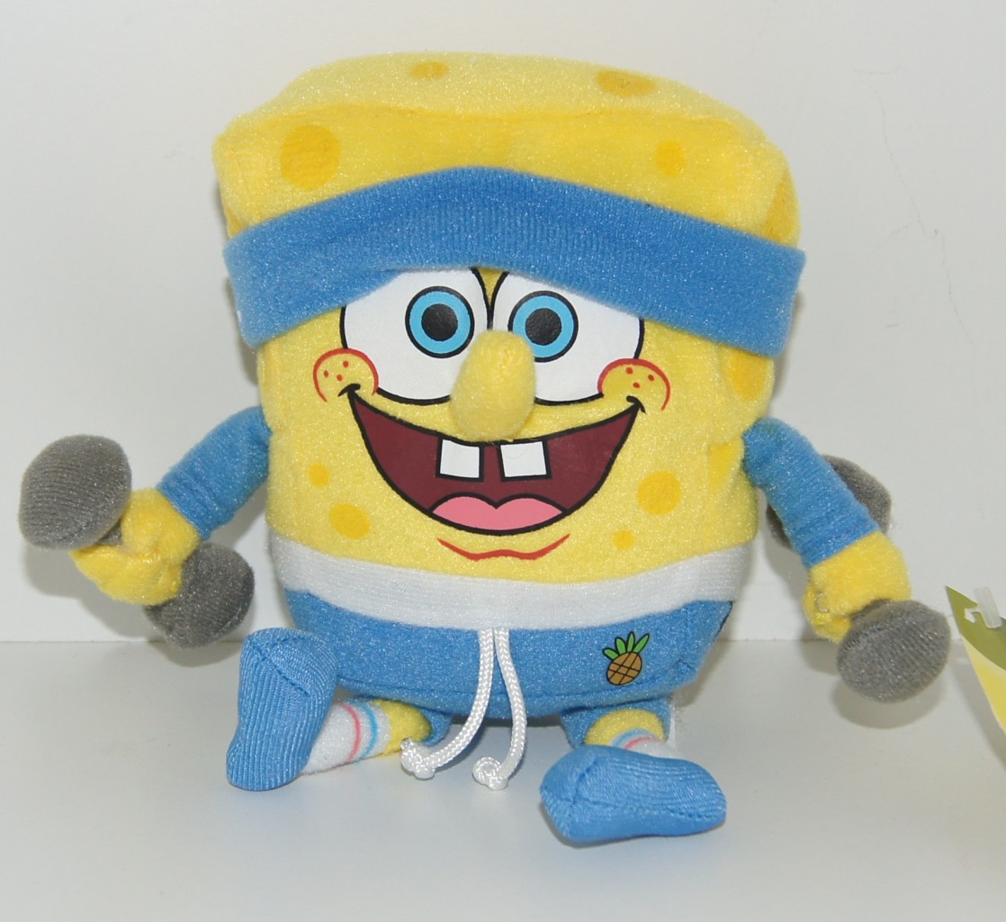 Spongebob Squarepants - GYM Workout SPONGEBOB Authentic 17cm Soft Plush BNWT