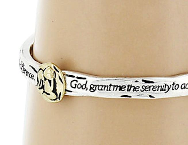 Serenity prayer bracelet gold