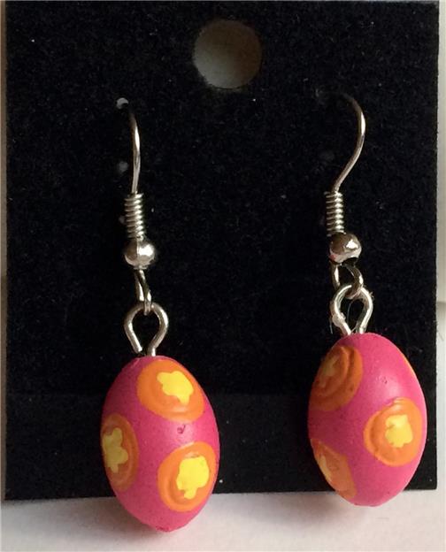 Easter Earrings Bunny Eggs Egg Chicks Spring Colors Polymer Clay