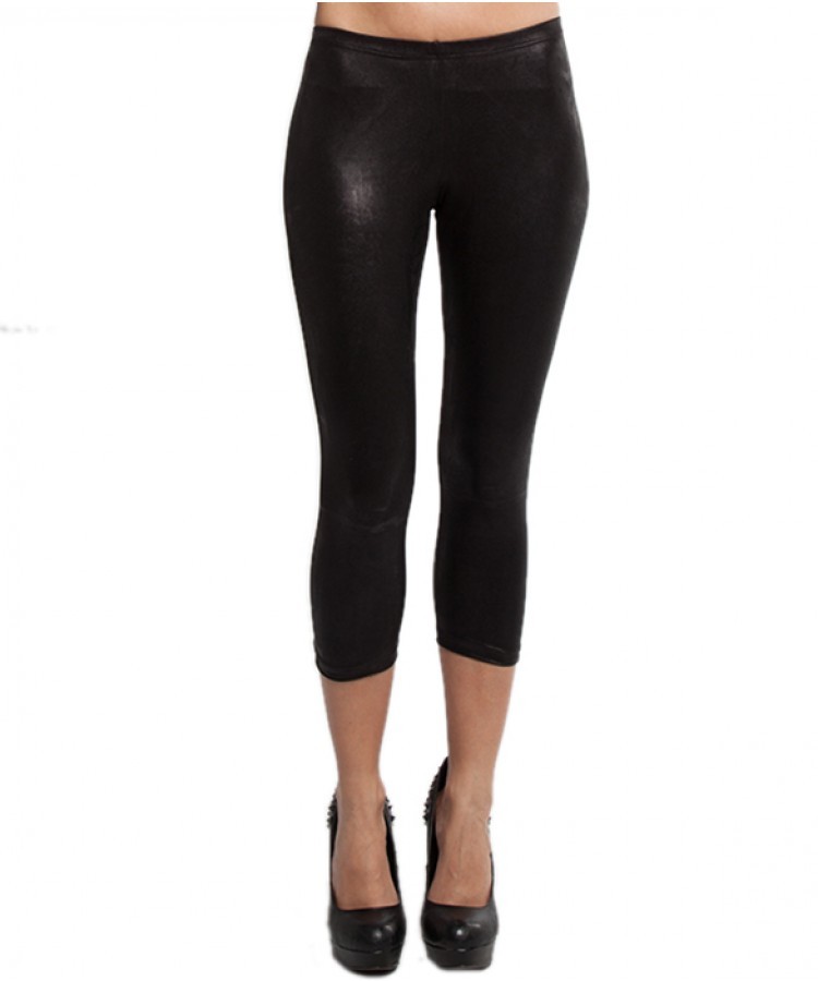 black vinyl pants