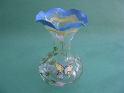 Lenox Crystal Glass Vase Butterfly Meadow Hand Painted On Popscreen