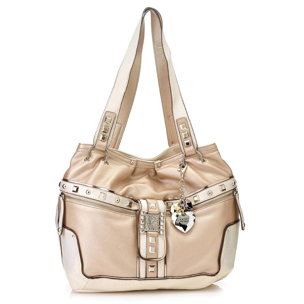 Kathy Van Zeeland Double Handle Belt & Stud Detailed Shopper Handbag NEW | eBay
