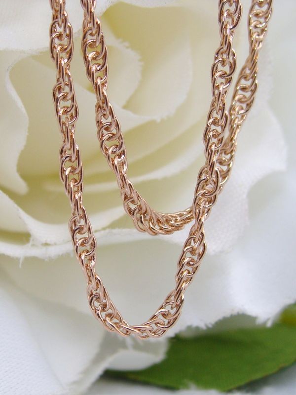 Rose gold rope chain 14k clearance