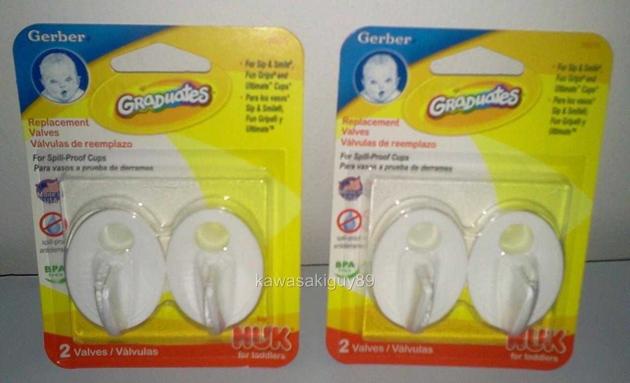 6 NUK Replacement Valves Gerber Graduate Spill Proof Sippy Cups PING