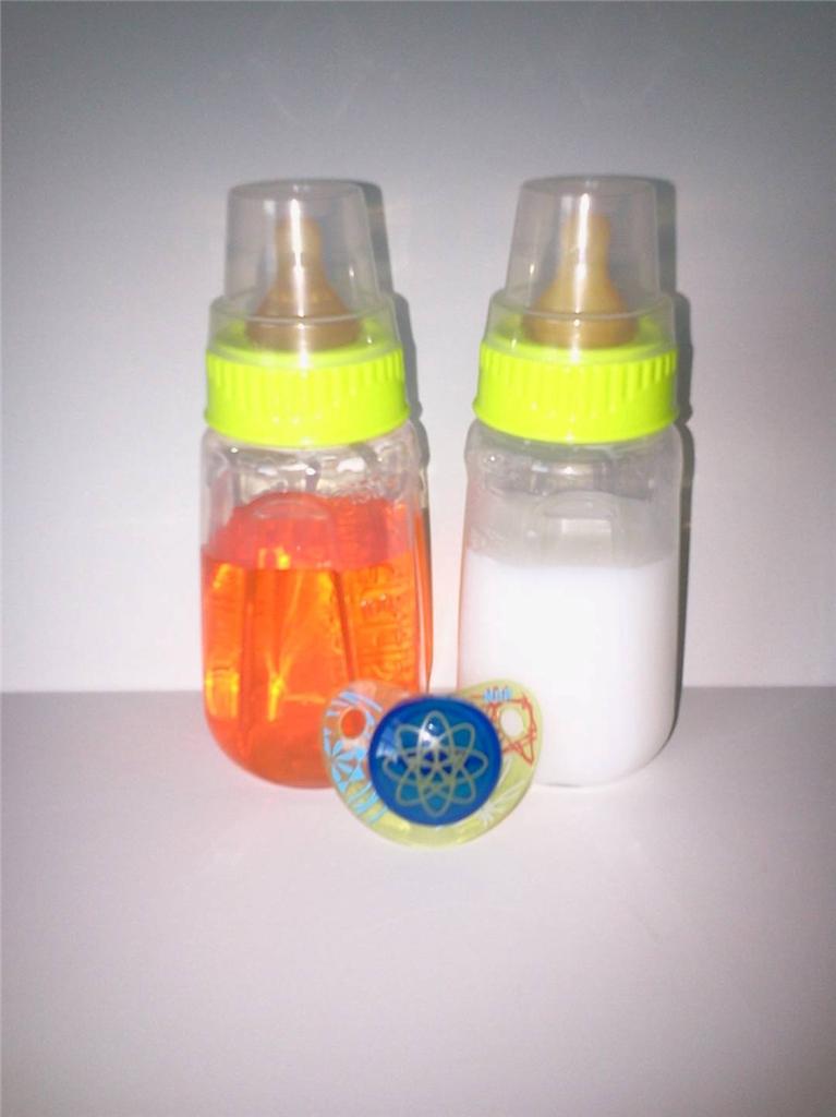 2 Reborn Baby Doll Bottles Br Green 5oz Faux Milk Juice Nuk