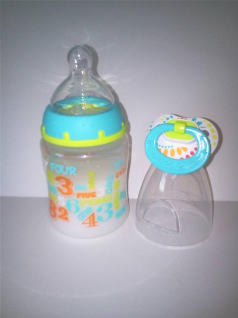 Reborn Baby Doll Bottle Set 5oz Faux Milk Nuk GREEN BabyTalk