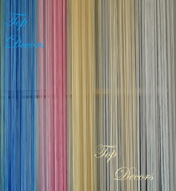 A Quality String Curtain Fringe Blind W900 L290 White