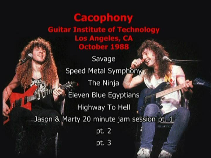 Cacophony 1988-10-XX Los Angeles NTSC DVD preview 0