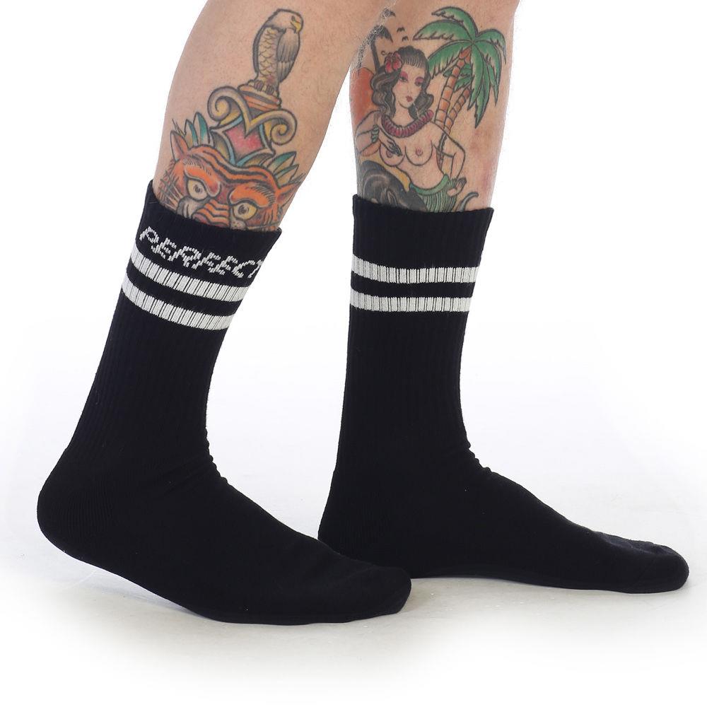 New EPTM Perfect Men's Black White Charcoal Cotton Tube Socks / One