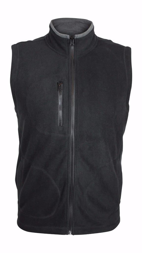 New Men's Fleece Bonded Soft Vest Jacket / Black / Navy / Charcoal S,M