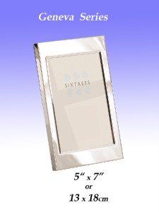 Silver Plated Photo Frame 5x7"(13x18cm)Geneva Portrait