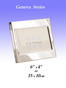 Silver Plated Photo Frame 6x4"(15x10cm)Geneva Landscape