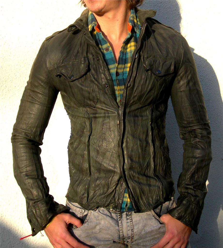 SOLD OUT Spitalfields ALL SAINTS NEUMAN LEATHER JACKET shirt S RRP 295