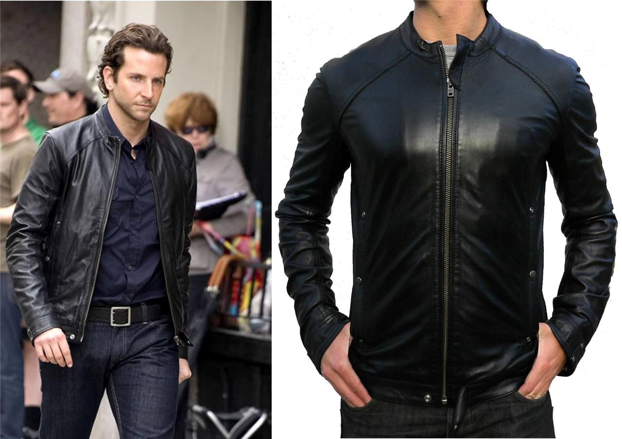 Worn by Bradley Cooper in Limitless DIESEL LADERRY LEATHER JACKET XL
