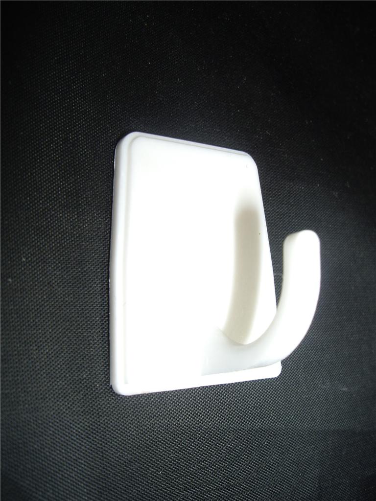 WHITE PLASTIC SELF ADHESIVE HOOKS ALL QUANTITIES KITCHEN BATHROOM