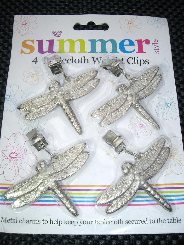 GARDEN TABLE CLIP ON TABLECLOTH WEIGHTS OUTDOOR BBQ BARBEQUE FURNITURE