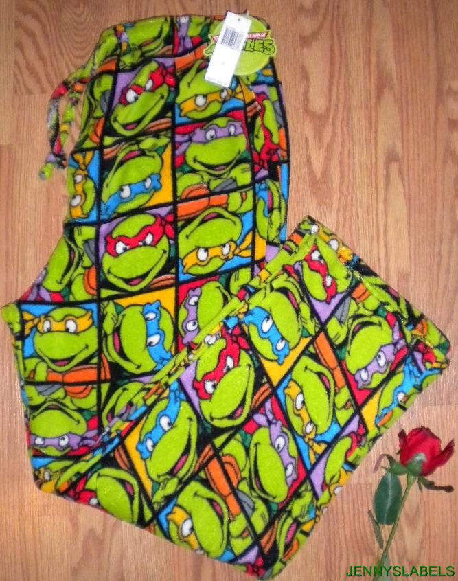 NWT Mens TEENAGE MUTANT NINJA TURTLES TMNT Fleece Pajama LOUNGE PANTS