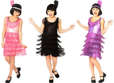 Roaring Twenties Fashion   on Flapper Girl Costume Roaring 20s Halloween Child New Purple L 10 12