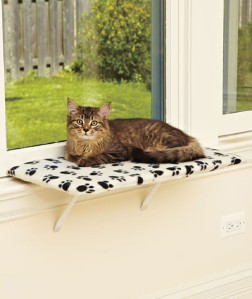 Cat Window Sill Perch Paw Print Cozy Kitty Bed Toy Gift On Popscreen