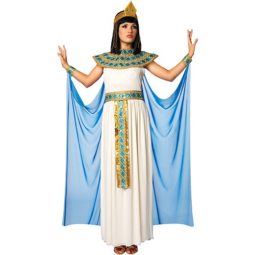 Adult CLEOPATRA Egyptian Goddess Womens Costume Dress Gold Headpiece Sequin