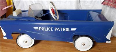 antique police pedal car
