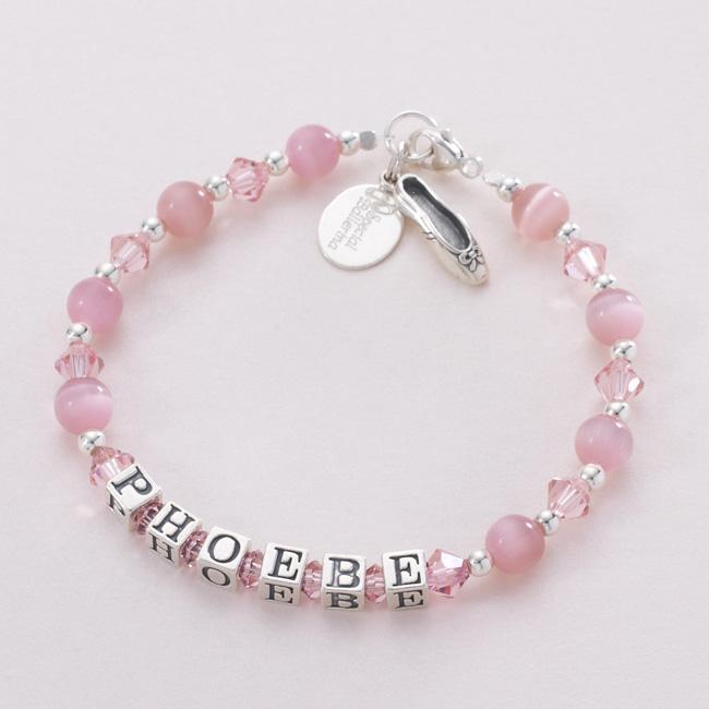 Sterling Silver Name Bracelets for Girls, Personalised Children's