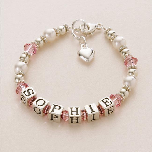 Sterling Silver Name Bracelets for Girls, Personalised Children's Jewellery. | eBay