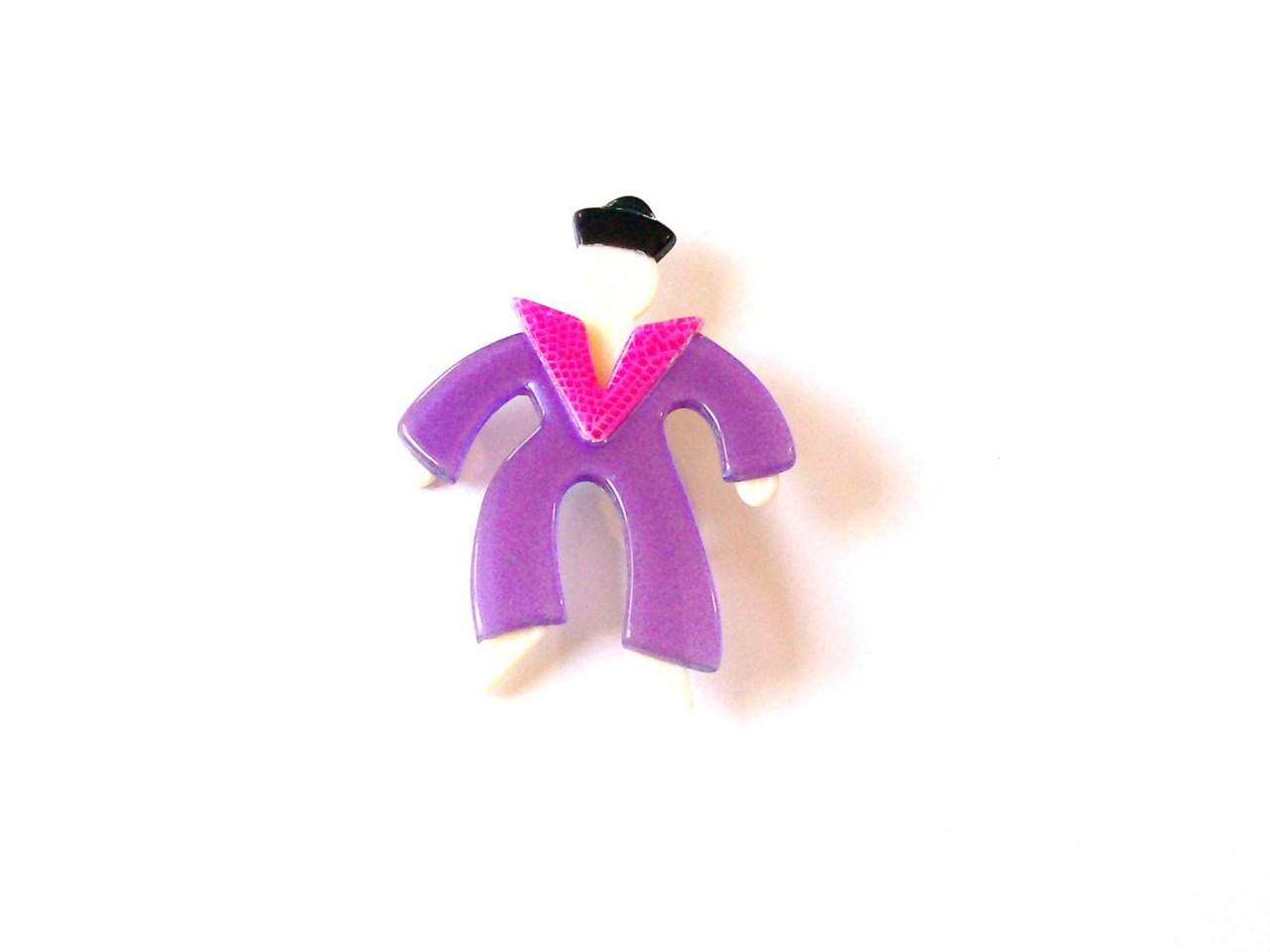 Lea Stein Paris Celluloid Dancing Sailor Pin c. 1990