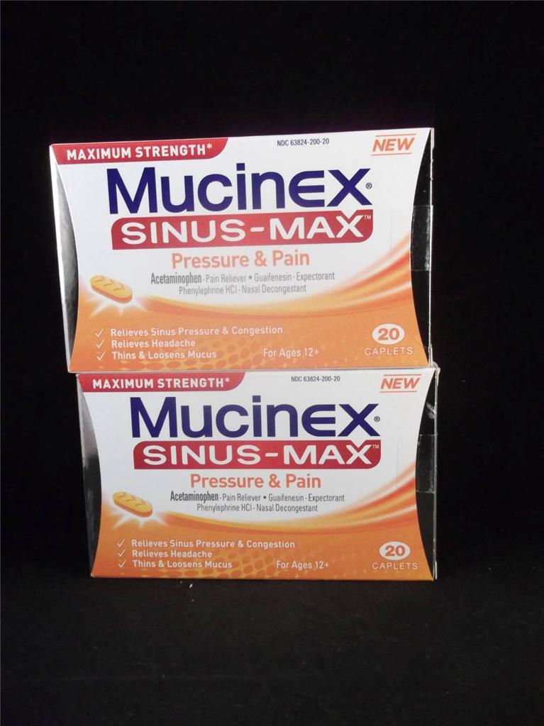Mucinex Maximum Strength SINUSMAX Pressure & Pain 40, 60, or 80 Count